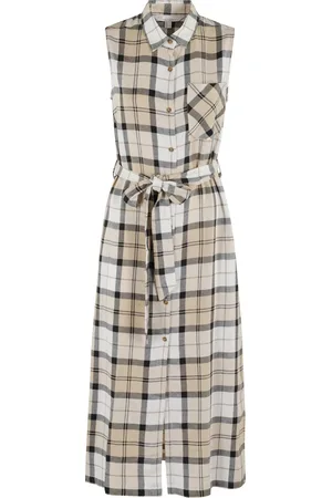 Barbour Agnes Midi Dress in Safari Tartan