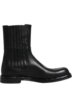 Dolce & Gabbana Chelsea Boots, male, , 11 UK, Leather Mid Calf Boots Shoes