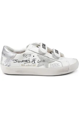 Golden Goose Sneakers, unisex, , 34 EU, Vintage Ivory Leather Trainers with Velcro