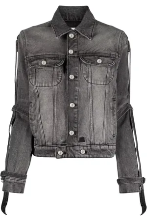 Courrèges Grey denim jacket with button closure