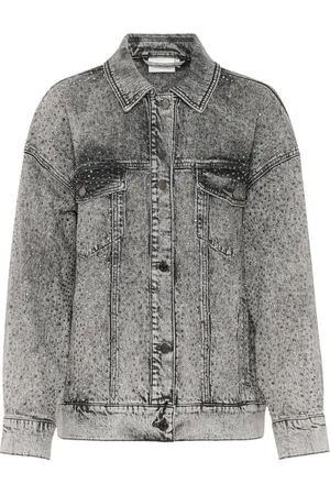 Gestuz Denim Jackets, female, , M/L, Vintage Grey Wash Denim Jacket
