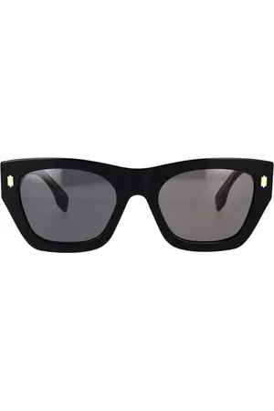 Fendi Sunglasses, unisex, , 53 MM, Square Sunglasses with Dark Grey Lenses