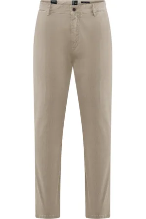 Bomboogie Chino Trousers in Gabardine with Micro Print