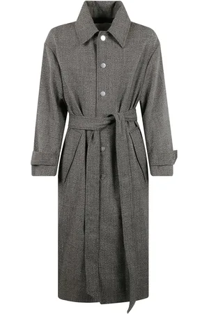 Ami Belted Coats, male, , M, Classic Belted Wool Coat