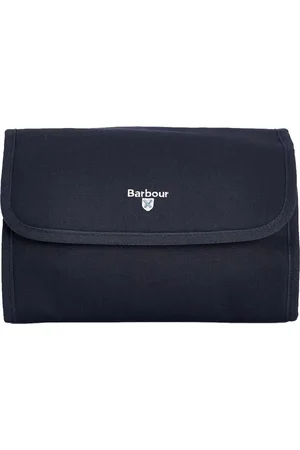 Barbour Hanging Toiletry Bag with Check Detail