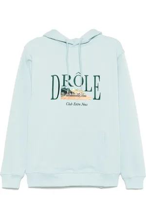 Drôle de Monsieur Hoodies, male, , M, Tennis Court Embroidered Sweatshirt