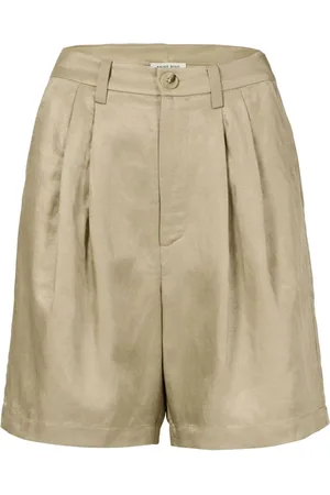 ANINE BING Casual Shorts, female, , L, Casual Linen Shorts with Front Pleats