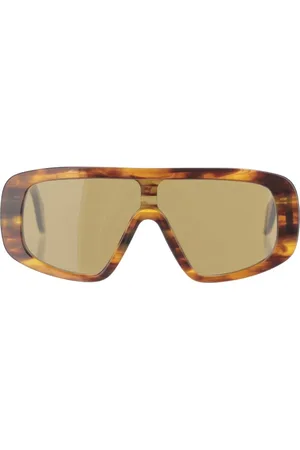 Pinko Vintage-inspired mask sunglasses with yellow lenses