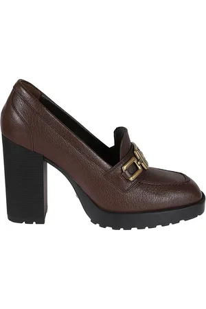 Hogan Pumps, female, , 6 1/2 UK, H623 Logo-Plaque Loafer Pumps