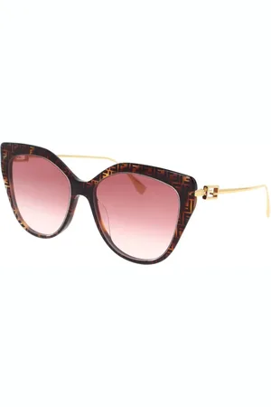 Fendi Sunglasses, female, , 57 MM, Glamour Cat-Eye Sunglasses with Iconic Logo