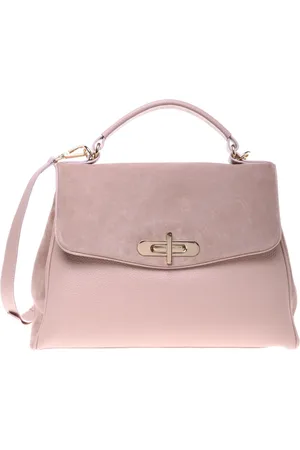 BALDININI Handbags, female, , ONE SIZE, Nude suede and tumbled leather handbag