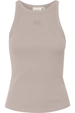 Gestuz Sleeveless Tops, female, , XL, Cropped Logo Tank Top Rock Ridge