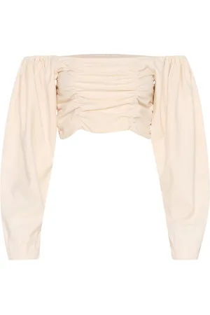 Gestuz Off-shoulder Blouse Offwhite Melange