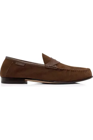 Tom Ford Loafers, male, , 8 UK, Suede Loafers with Leather Details