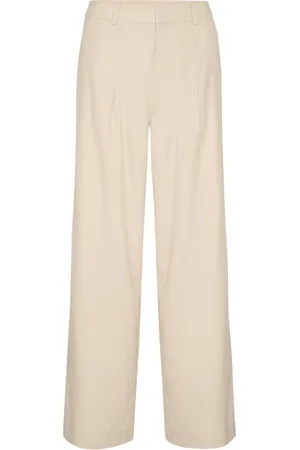 Gestuz Linen High Waist Trousers Ancient Scroll