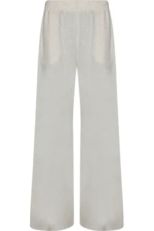 Fabiana Filippi Wide Trousers, female, , 2XS, Linen Wide Leg Trousers