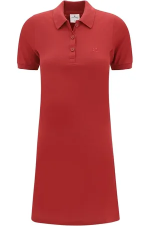 Courrèges Polo Dress with Embroidered Logo