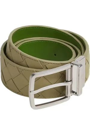 Bottega Veneta Belts, male, , 85 CM, Taupe Avocado Silver Belt
