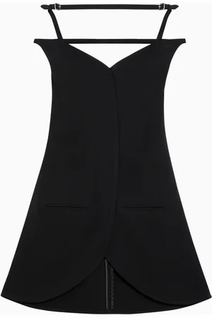Courrèges Short Dresses, female, , XS, Short Dress in Ellipse Crepe