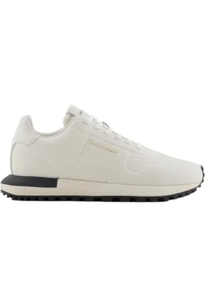 Emporio Armani Leather Sneaker with Thermoplastic Details