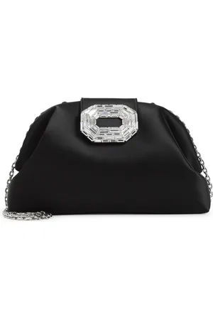Amina Muaddi Clutches, female, , ONE SIZE, Handbag with Crystal Detailing