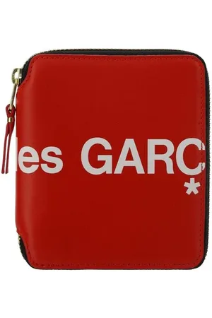 Comme des Garçons Zipper Wallet with Logo Print