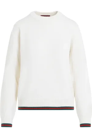 Gucci Ivory Jumper with Web Detail
