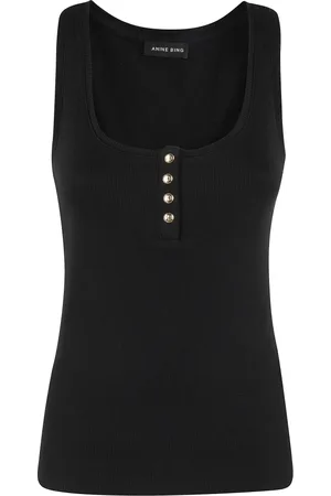 ANINE BING Sleeveless Tops, female, , XS, Ribbed Jersey Tank Top