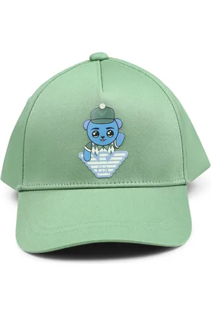 Emporio Armani Hats & Caps, unisex, , S, Cotton Hat with Manga Bear Print