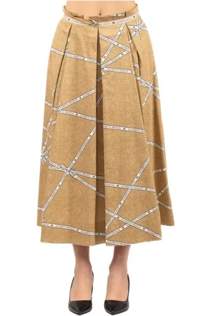 Elisabetta Franchi Midi Skirts, female, , XS, Elegant Black Skirt