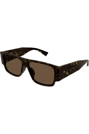 Bottega Veneta Sunglasses, unisex, , 57 MM, Rectangular Sunglasses with Metal Triangle