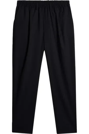 J Lindeberg Straight Trousers, male, , XL, Navy Wool Blend Harris Trousers