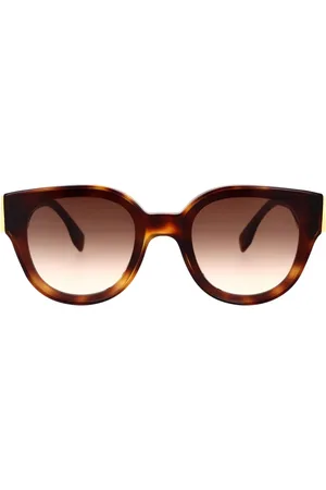 Fendi Sunglasses, unisex, , 63 MM, Round Glamour Sunglasses with Lens