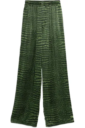 Balenciaga Wide Trousers, female, , S, Elasticated Waistband Straight Leg Trousers