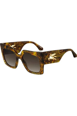 Etro Sunglasses, female, , 53 MM, Bold Square Sunglasses with Pegasus Detail