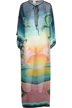 Casablanca Maxi Dresses, female, , M, Summer Sunset Kaftan