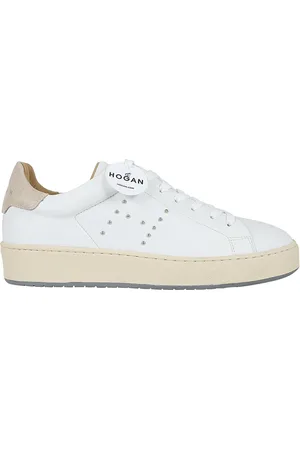 Hogan Sneakers, female, , 4 UK, Leather Trainers with Silver Studs