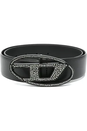 Diesel Belts, female, , 85 CM, Oval D Logo Strass Belt