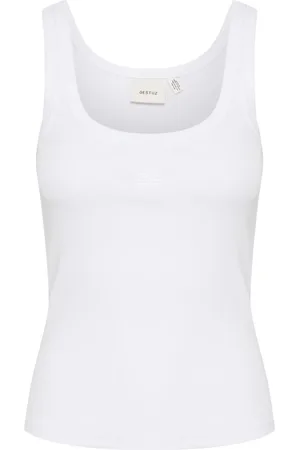 Gestuz Sleeveless Tops, female, , L, Slim-fit Logo Top Bright