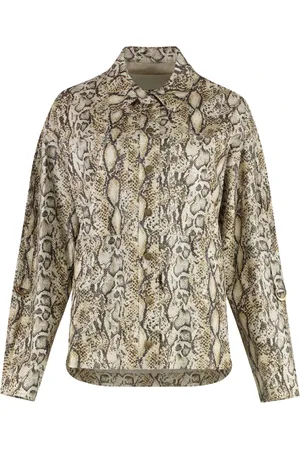 Isabel Marant Snake Print Linen Cotton Shirt
