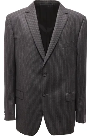 Ermenegildo Zegna Blazers, male, , 3XL, Pinstripes Wool Suit Dark Grey