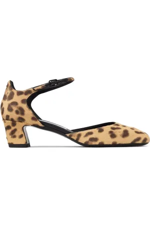 Jimmy Choo Pumps, female, , 3 UK, Leopard Print Buckle-Fastening Heeled Sandals