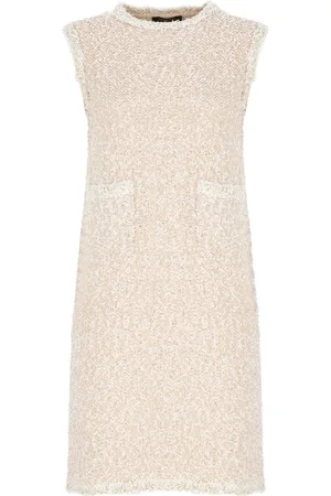 Fabiana Filippi Short Dresses, female, , M, Sequin Cotton Dress Sleeveless Crewneck