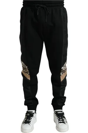 Dolce & Gabbana Sweatpants, male, , 2XL, Elegant Leopard Jogger Trousers