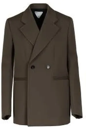 Bottega Veneta Blazers, female, , S, Olive Double-Breasted Jacket