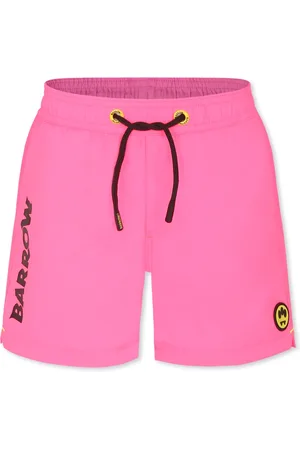 BARROW Swimming Trunks, male, , 14 Y, Fuchsia Swim Shorts with Logo Details