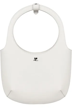 Courrèges Handbags, female, , ONE SIZE, Leather Bag with Metallic Logo Buckle