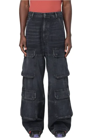 Diesel Wide Jeans, male, , W33, Cargo Touch Trousers