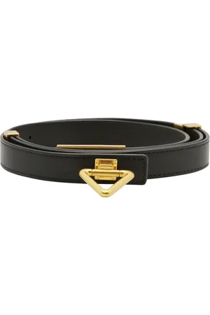 Bottega Veneta Metallic Turn-Lock Calf Belt