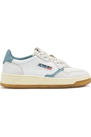 Autry Sneakers, male, , 8 UK, Crackle-effect Leather Trainers